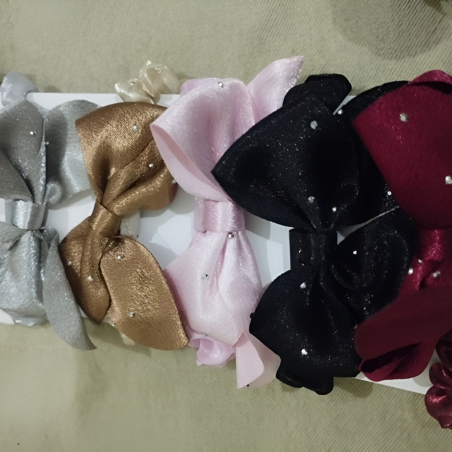 Kids Pearl Bow Scrunchie – Soft Satin Hair Band for Girls | Fancy & Comfortable