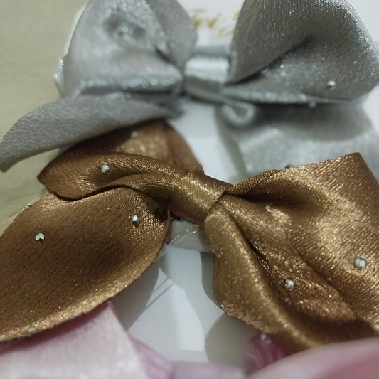 Kids Pearl Bow Scrunchie – Soft Satin Hair Band for Girls | Fancy & Comfortable