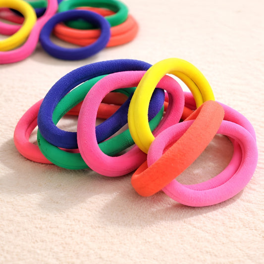 Colorful Elastic Hair Ties – Multi Color – 18 Pcs